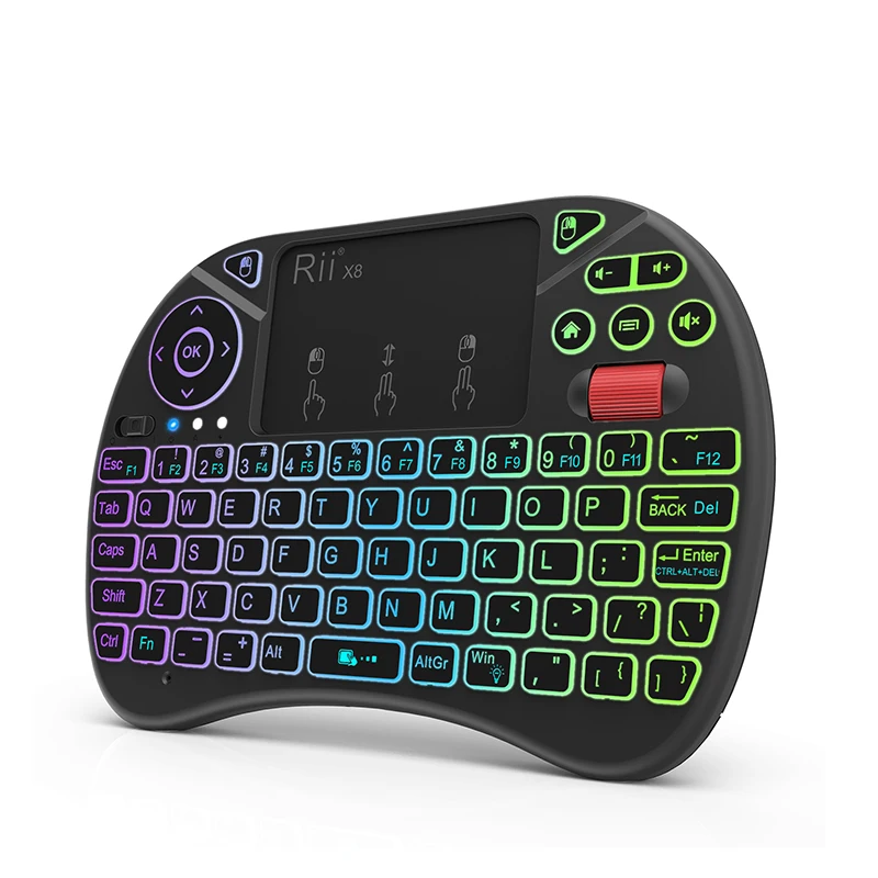 Minitoetsenbord Rii X8 2,4GHz Draadloos toetsenbord met touchpad Backlit voor pc/Android TV box/IPad