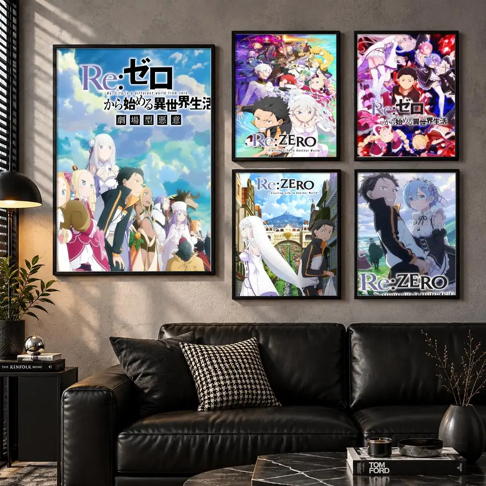 Adventure-Print-Display Re:Zero − Starting Life in Another World Poster Aesthetic Unframed Wall Prints for Bedroom & Living Room