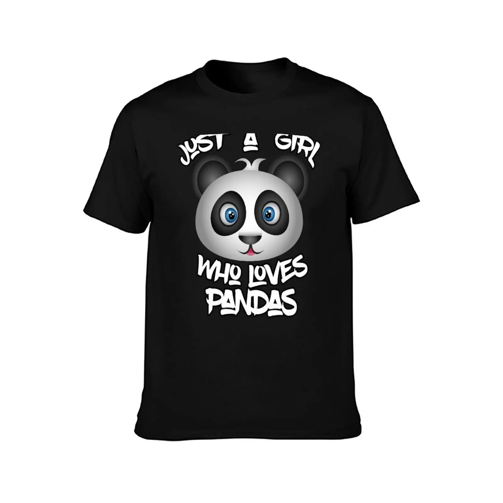 Only a girl who loves panda - Panda Bear T-Shirt Summer Casual Cotton Tee Oversized Streetwear Tops Vintage Graphic Print