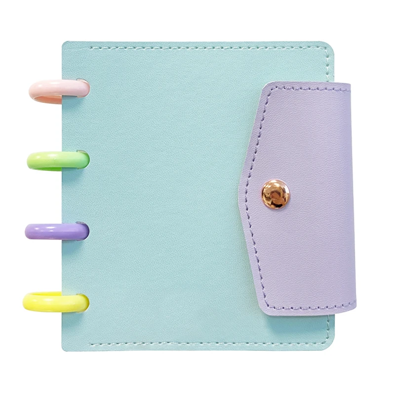 Ring Binder Photo Album Mushroom Hole Disc Binder 3 Inch Photocard Album with Transparent Pockets Planner Inserts Journal Binder