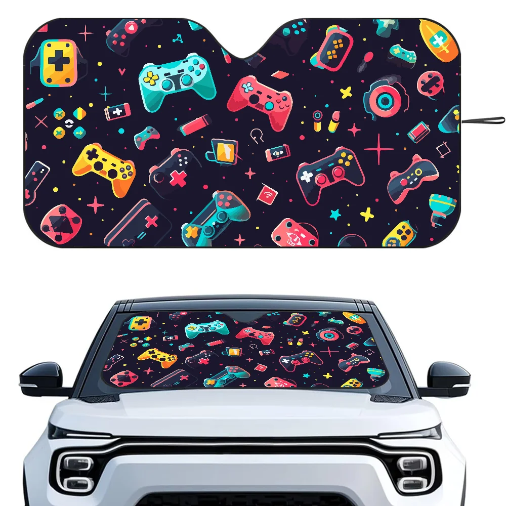 

Креативный дизайн геймпада для автомобиля SunSha, теплоизоляционная алюминиевая пленка, лобовое стекло, солнцезащитные козырьки, блоки УФ-лучей, автомобильный солнцезащитный козырек