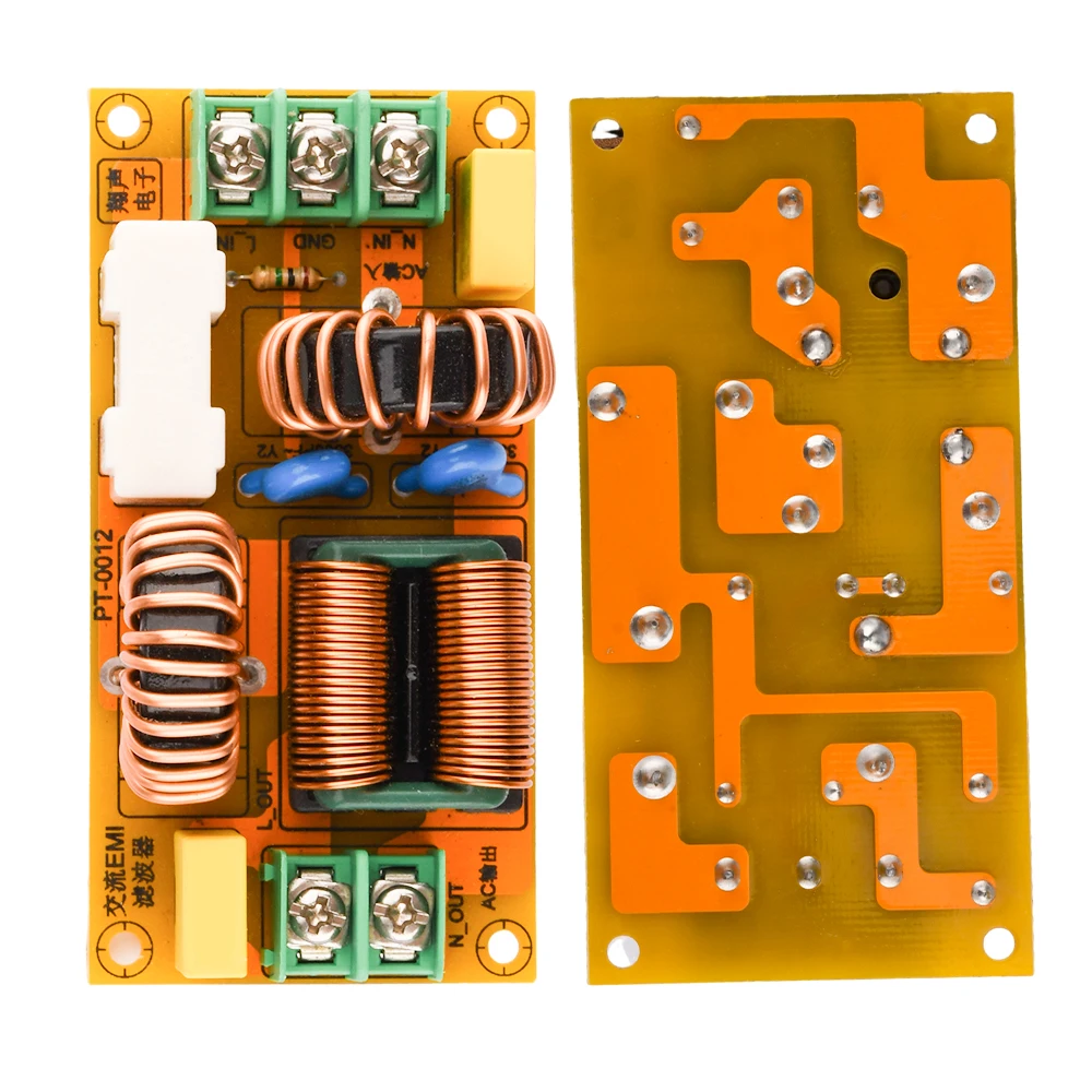 2A 4A 10A 20A AC110-220V EMI eletromagnético anti-interferência módulo de filtro de alimentação CA de alta potência