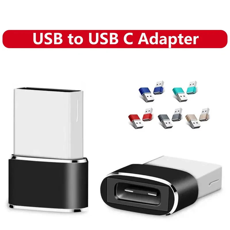 1/5 Pcs Type C To USB Adapter Charging Data Adapter Phone Laptop Computer USB Conversion Plug For Laptops Computer Android Phone