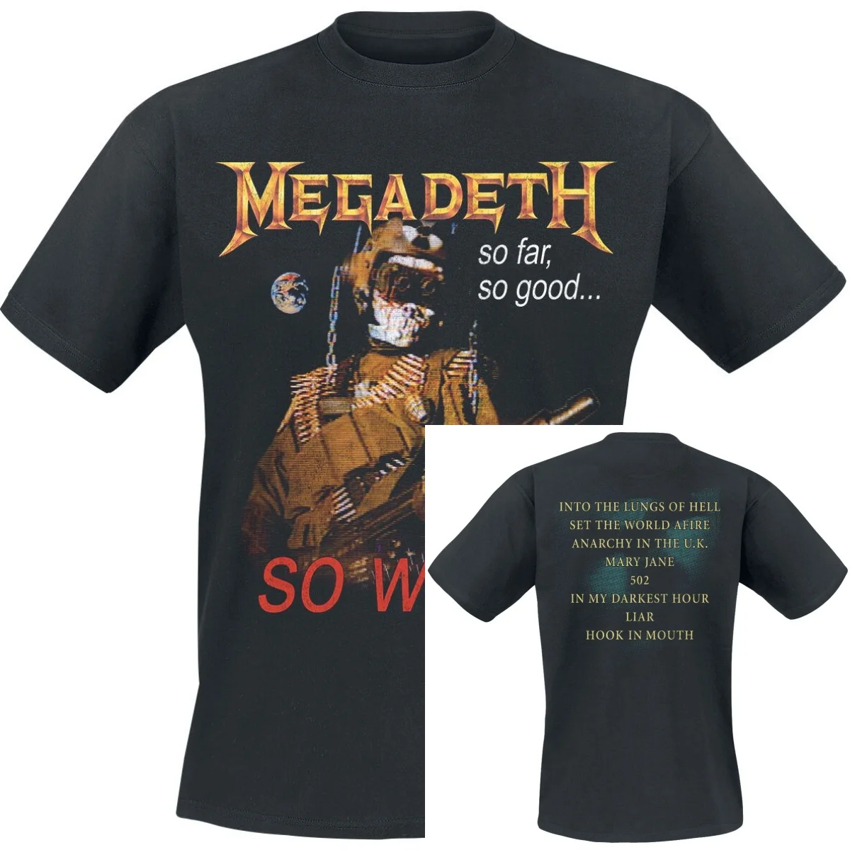 Pop Men Megadeth Peace Sells T Shirt Thrash Vintage Metal Rock Album Cover Graphic Tees Short Sleeve Cotton T-shirt