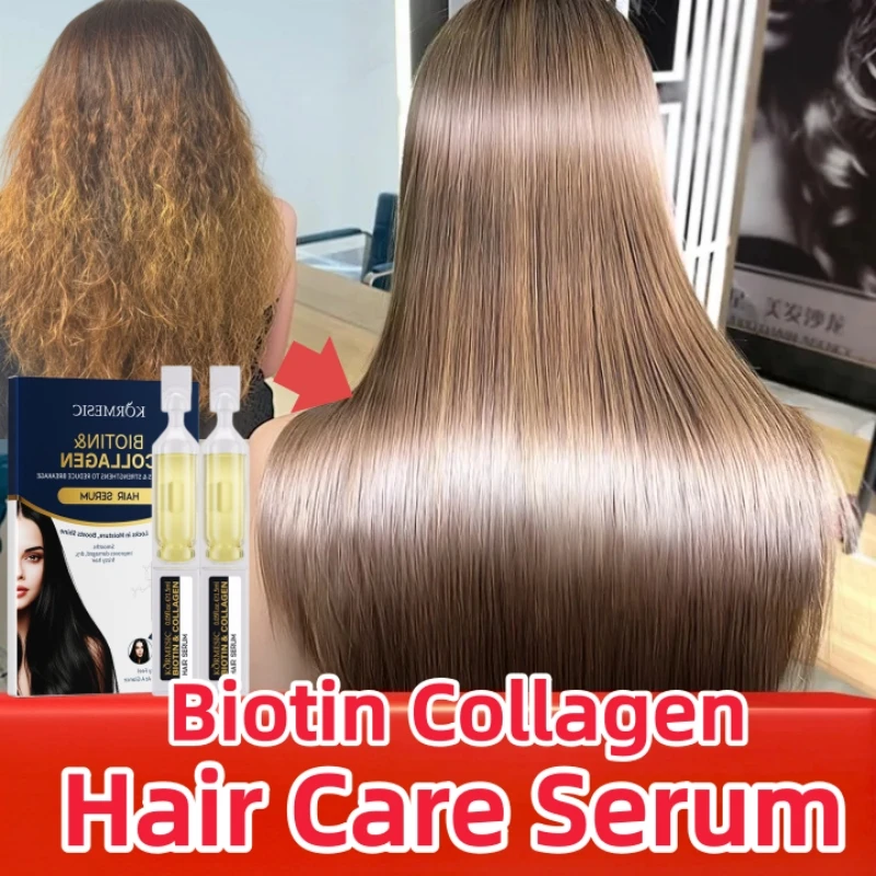 Magical Biotin Collagen Hair Mask Oil For Maltreated Hair 5Second Repair Damaged Frizzy Hair Smooth Nourish Straighten Hair Care