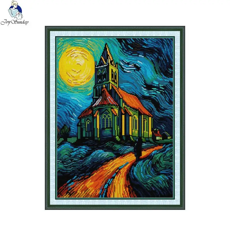 

Наборы для вышивки крестом Joy Sunday, художественный узор «сделай сам», 11CT, 14CT, 16CT, холст с принтом, хлопок, рукоделие, домашний декор, ремесло