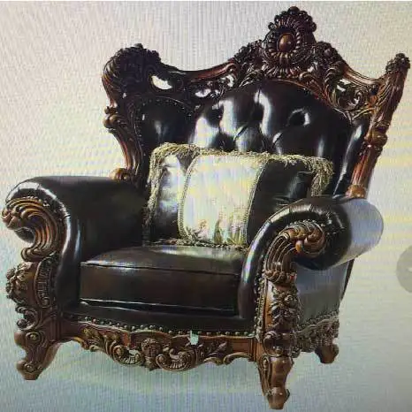 American solid wood sofa living room first layer cowhide leather sofa combination furniture villa clubhouse reception leather so