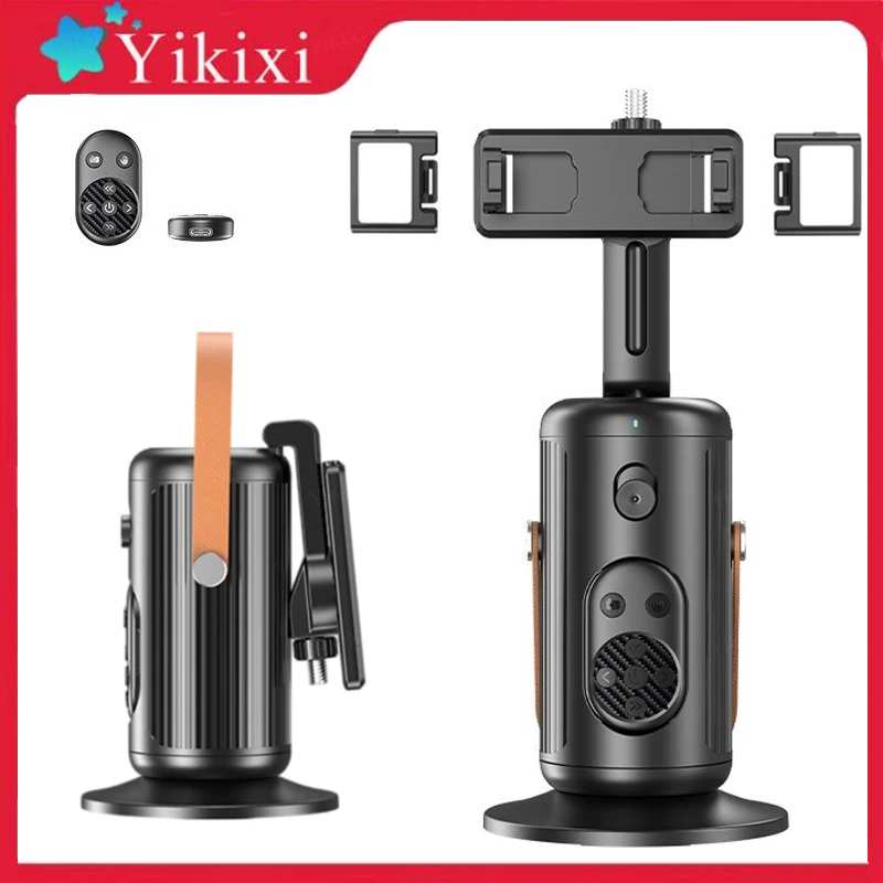 

AI Intelligent Face Gimbal для мобильного телефона Полностью автоматическое устройство слежения с дистанционным управлением Подставка для мобильной потоковой передачи в реальном времени Стабилизатор