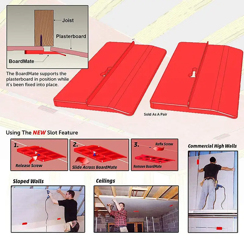 

2Pcs Drywall Ceiling Positioning Plate Gypsum Board Install Locator Woodworking Auxiliary Fixing Tool Set