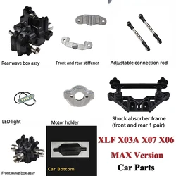 XLF X03A X07 X06 MAX Version RC Remote Control Car Parts Adjustable Link Motor Fixing Base Car Bottom LED Light Motor Holder