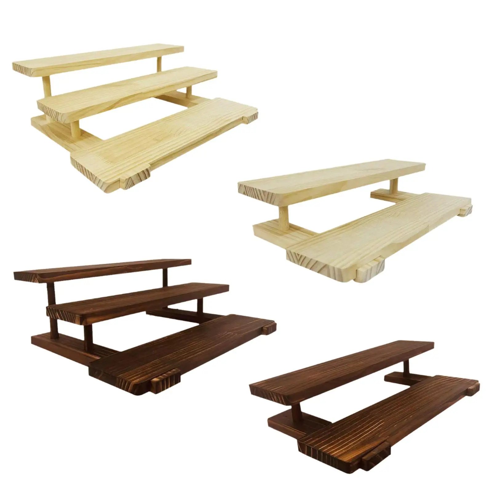 

Деревянная полка для выставки товаров, модная полка для чайной посуды для кукол, поделок, скульптур