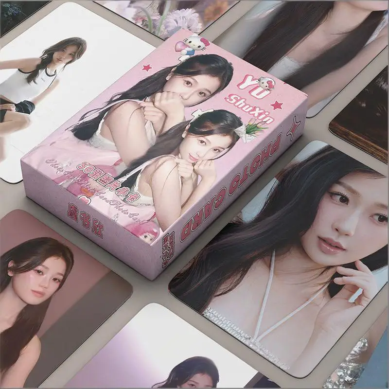 

50PCS Yu Shuxin Holographic Photo Cards Set - Chinese Idol Double-Sided Lomo Cards Perfect Gift for Fans