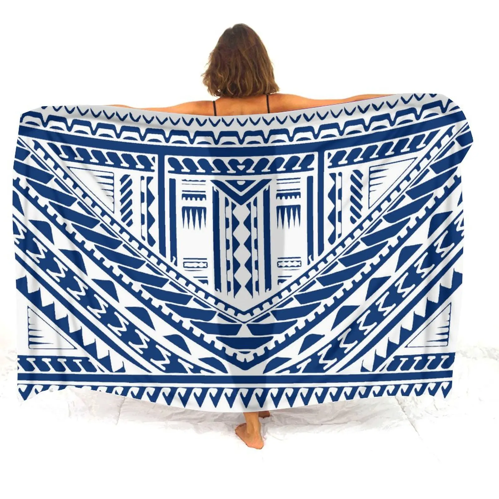 ポリネシアの女性用サロン エレガントな女性用サロン スカーフ 防風 カスタムメイドのサロン 軽量生地