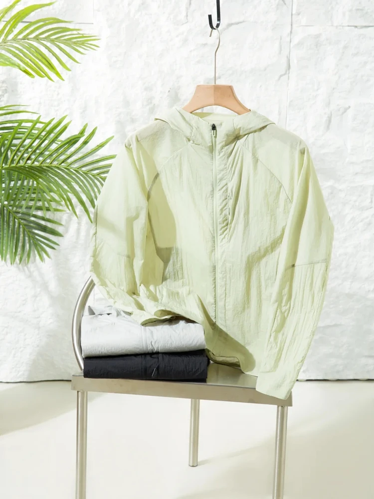 

Ультратонкие дышащие водостойкие летние мужские UPF50 с капюшоном для улицы и защиты от солнца, сменный бренд Faion Ci ...