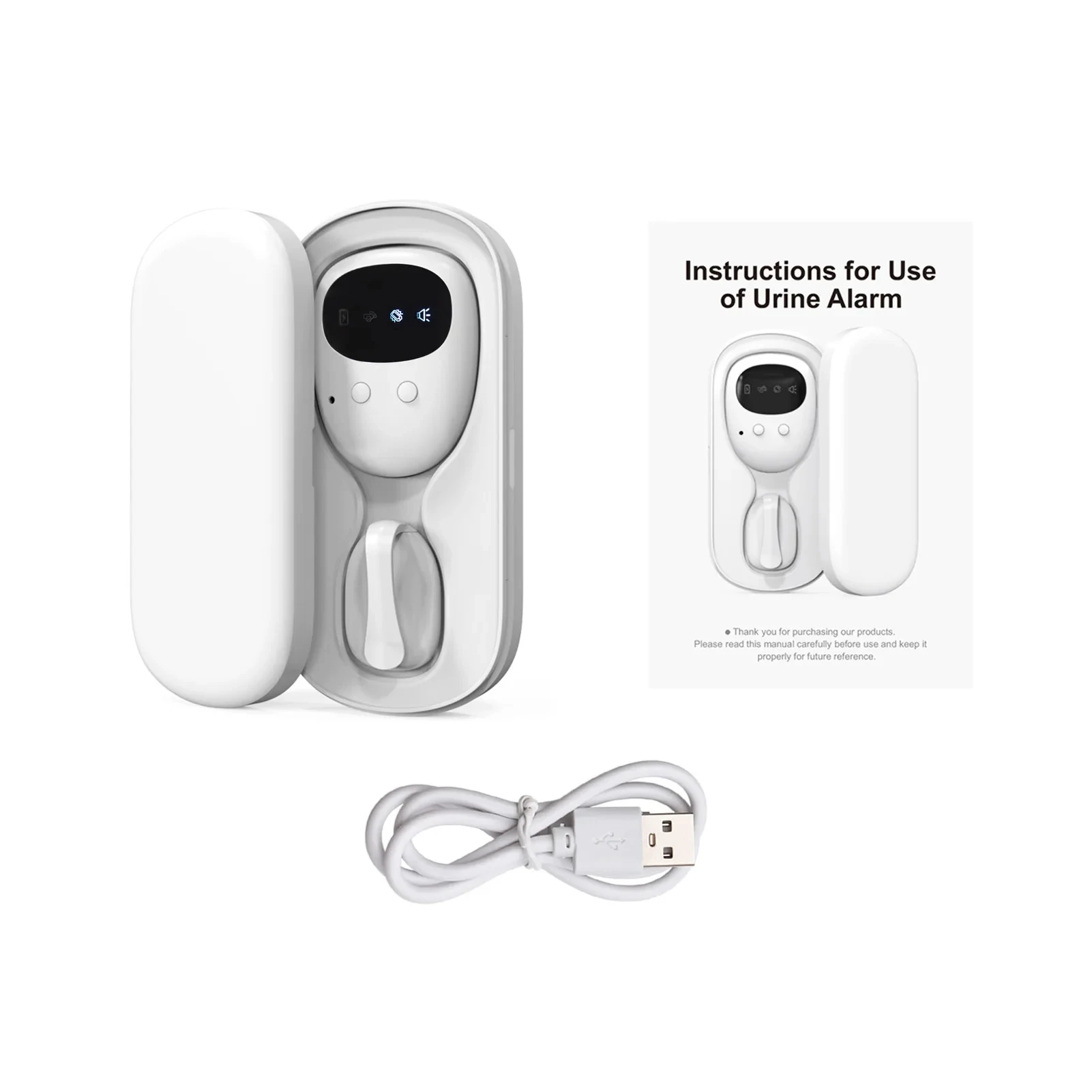 Wireless Bedwetting Alarm Pee Alarm with Receiver for Boys Grils Kids Potty Training Elder Care 10-20M Range Vibration Reminding image 3
