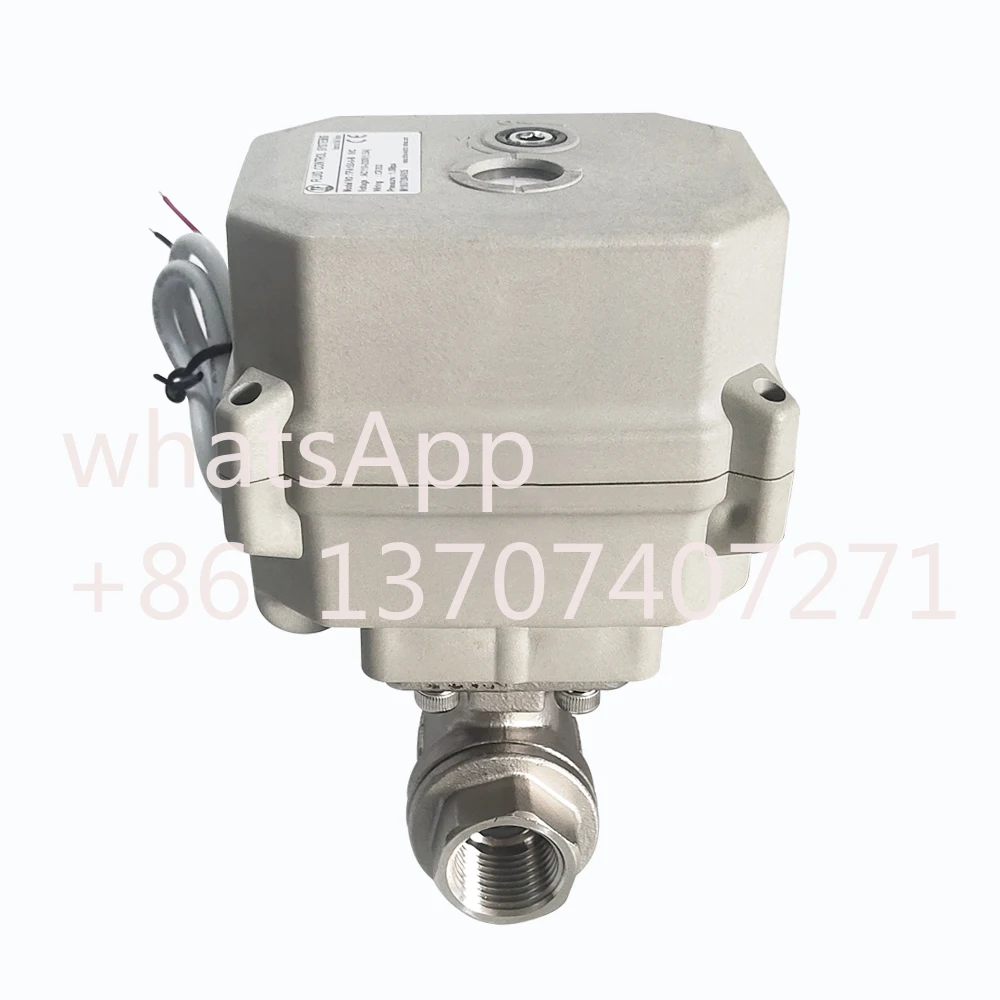 DN15 Stainless 304 15Nm Regulating Valve DC12V/DC24V Electric Flow Control Valve 0-10V or 4-20mA Analog Signal output 4-20mA