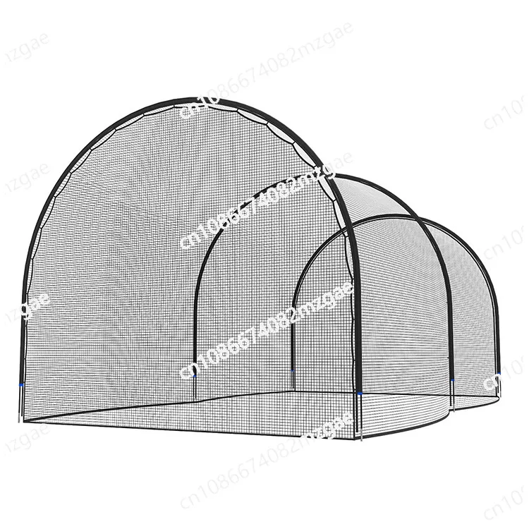 Large fully enclosed arched cage outdoor baseball batting cage tunnel net softball batting and pitching practice net