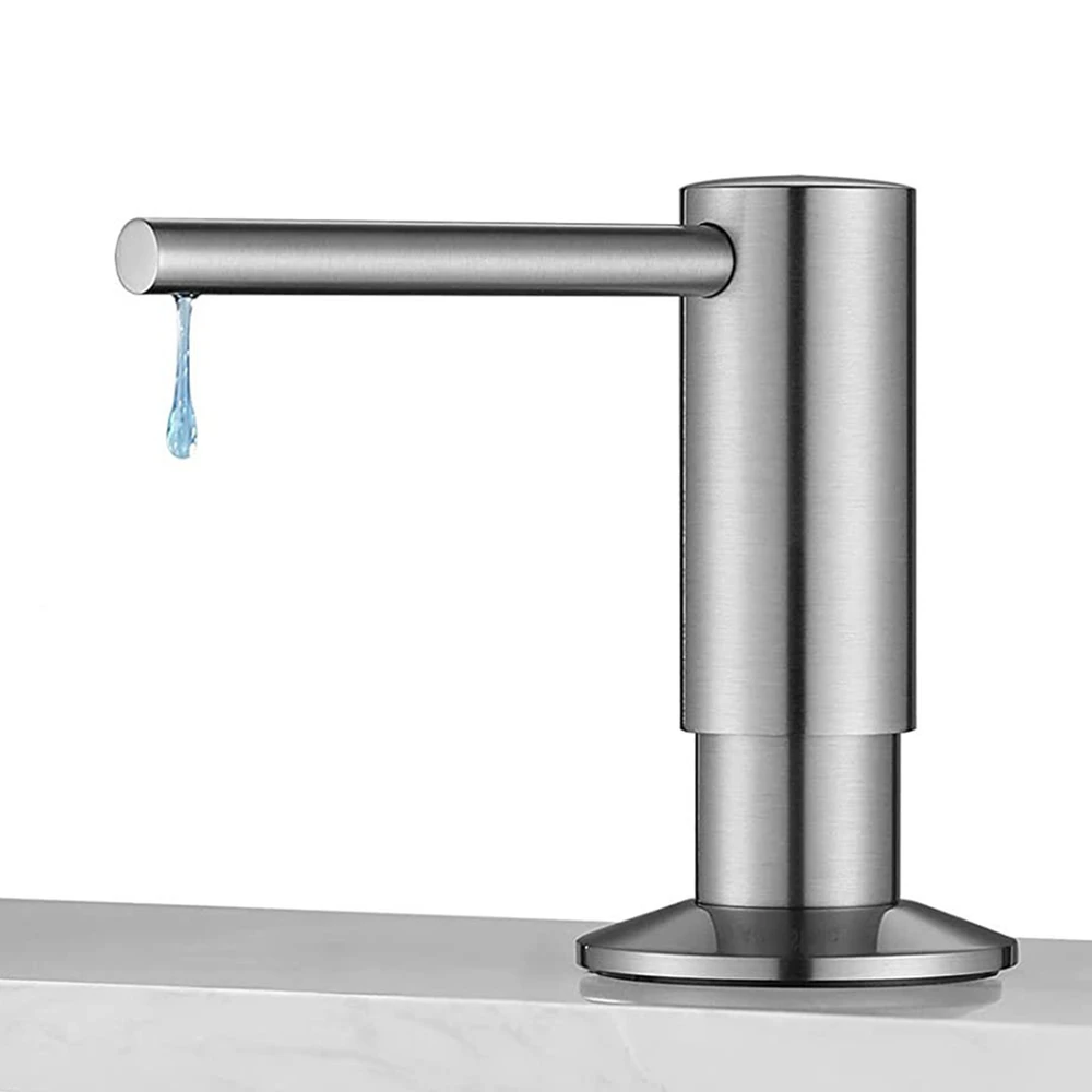 Kitchen Sink Detergent Dispenser Built in Bathroom Countertop Liquid Soap Dispenser Pump with 500ml Bottle/100cm Extension Tube
