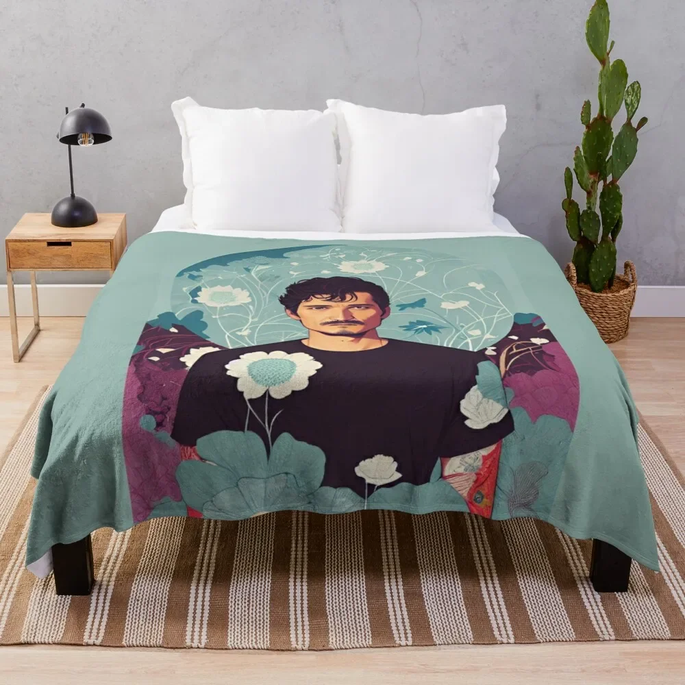 

Pedro Pascal By CallisC Arts Throw Blanket Bed covers Beautifuls Plaid Thermals For Travel Blankets