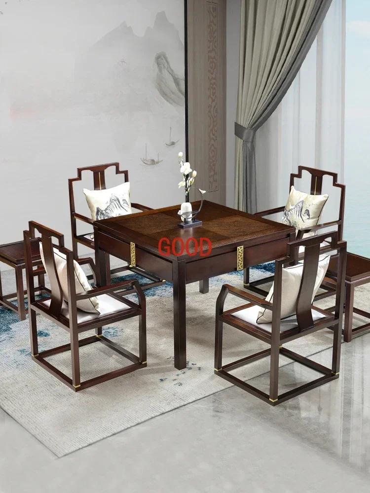 Machine Automatic Household Dining Table Dual-Use Tea Table Integrated Electric Chess and Card Mahjong Table Mute Machine
