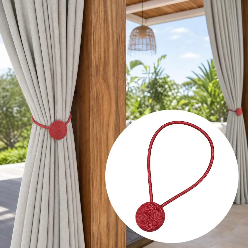 Magnetic Curtain Tiebacks Modern Rope Curtain Tie Backs Decorative Drapes Holdbacks Home Bedroom Office Curtain Ties