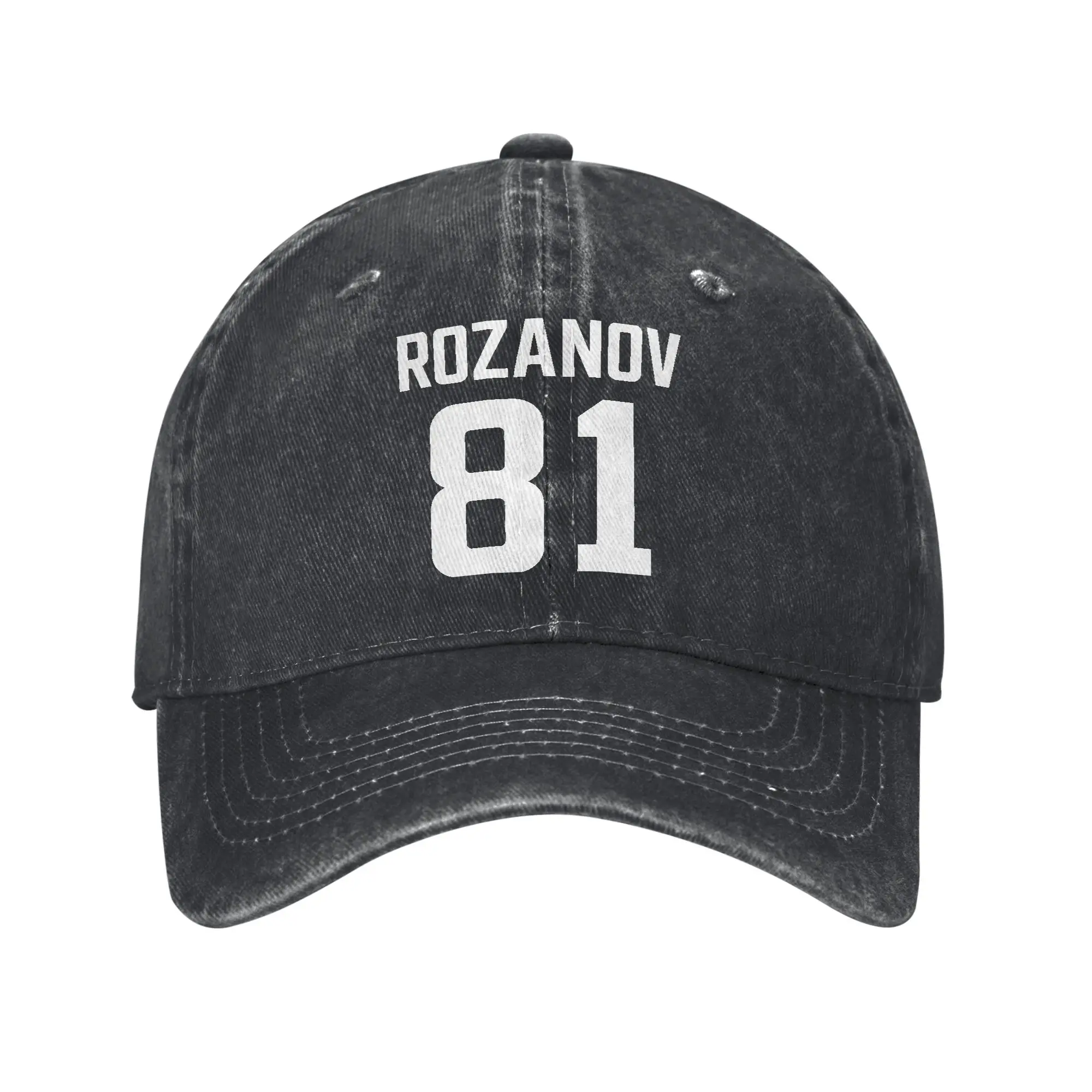

2026 Rozanov Jersey Number 81 Baseball Cap Vintage Denim Washed Heated Rivalry Snapback Hat Unisex Outdoor Activities Soft Caps