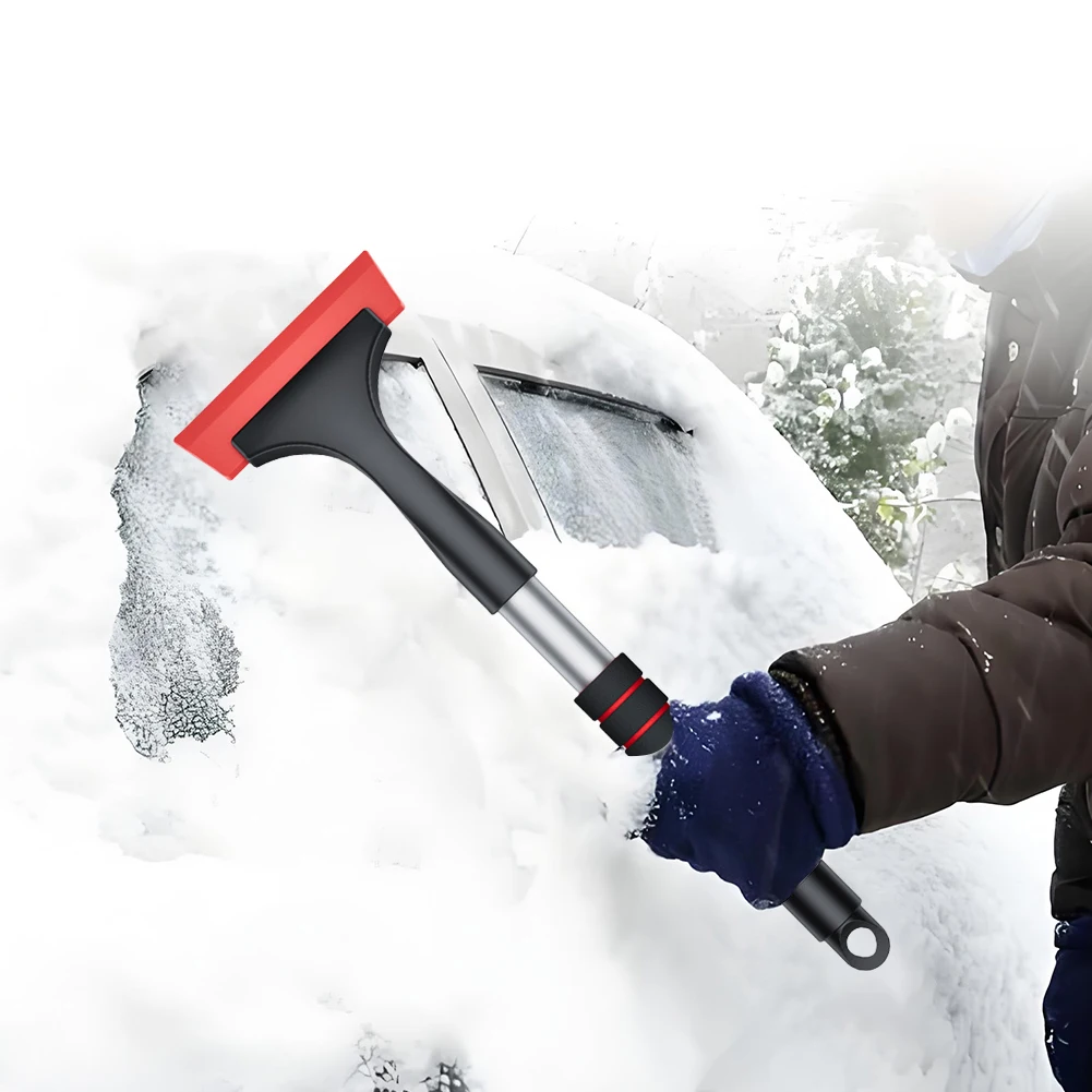 Cepillo de nieve 3 en 1 para coche, pala de limpieza y eliminación, raspador de hielo extensible para parabrisas delantero de coche, herramientas removedoras