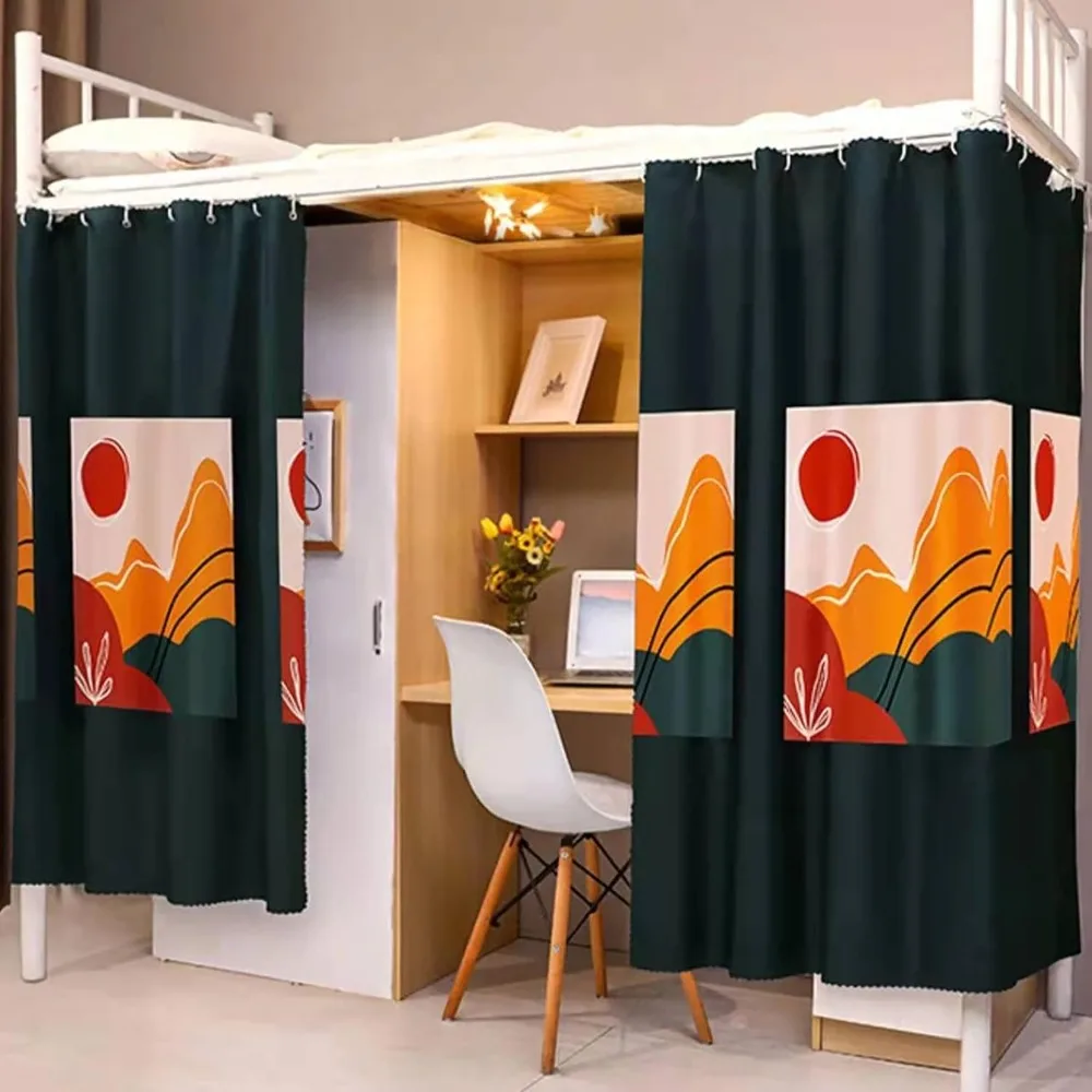 

Dormitory Bunk Curtains Dustproof Ventilation Blackout Cloth Shading Nets Single Bed Tent Curtain Bed Canopy College