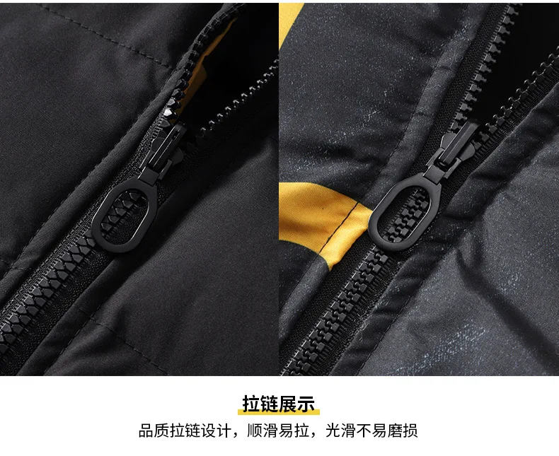 Men's Winter Thickened Cotton-Padded Jacket Double-Sided Wearable Cold-Proof Large-Sized Fashionable Trendy Outerwear