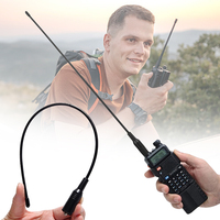 NA-771 Mobile Radio Antenna VHF UHF SMA Female Walkie Talkie UHF Flexible Antenna Dual Wide Band for Baofeng UV 5R UV-B5 BF-V8