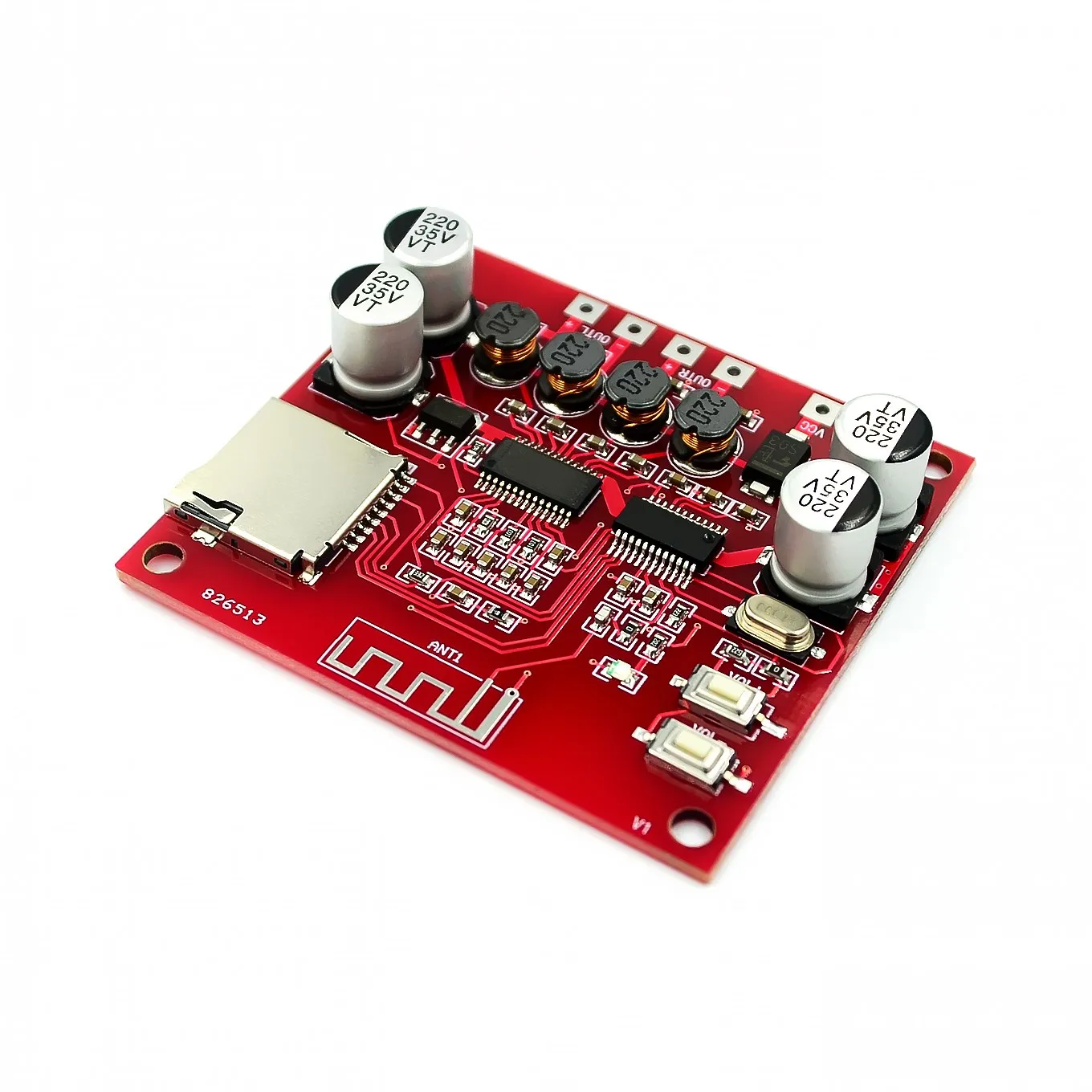 XH-A233 15W X 2 Bluetooth 4.2 Digital power amplifier board Stereo TF Card Play 12v~24v Audio Amp