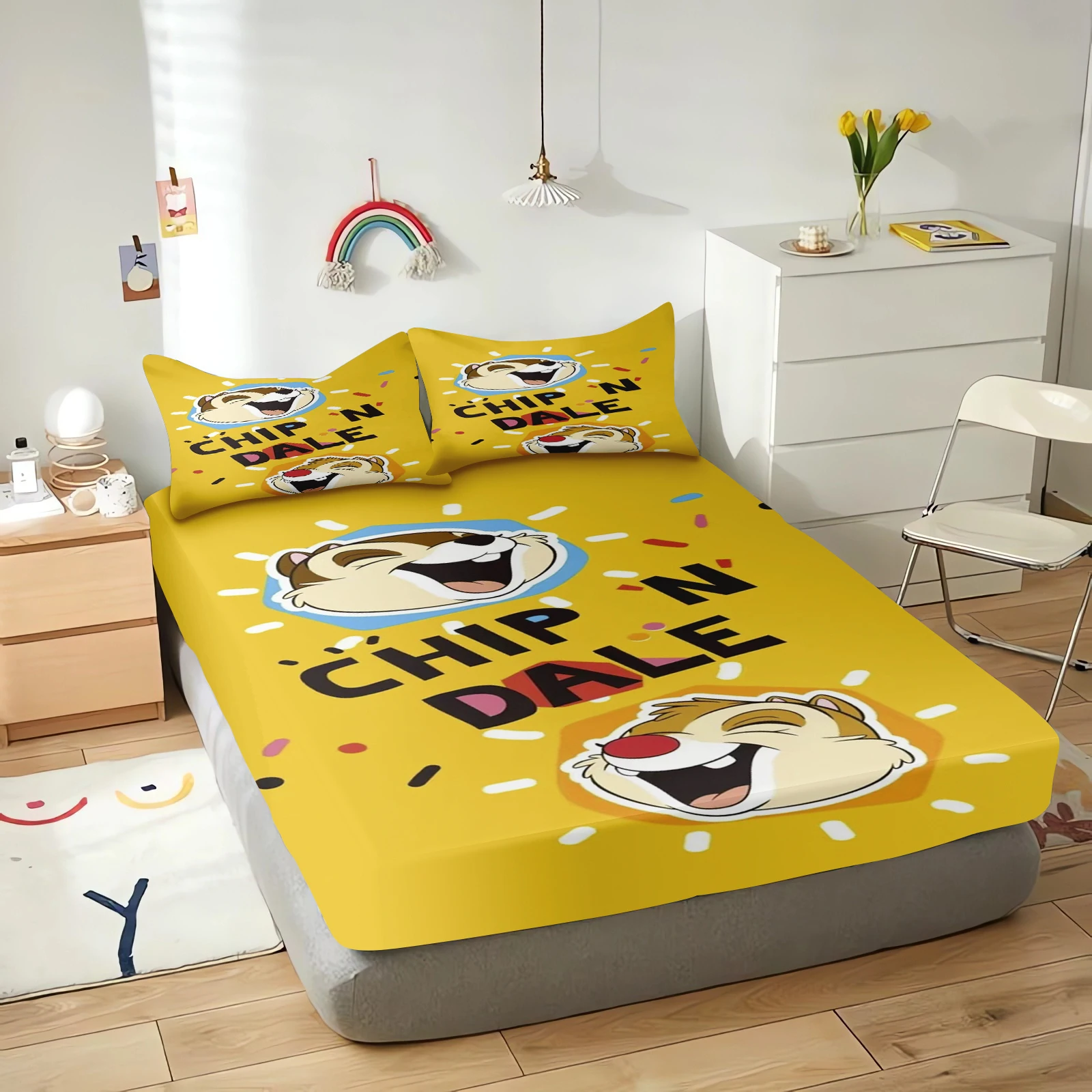 Chichiditi Fitted Sheet For Children, Polyester Cover, Cartoon Cover, Cartoon, Dream, Digital Printing, Bedding