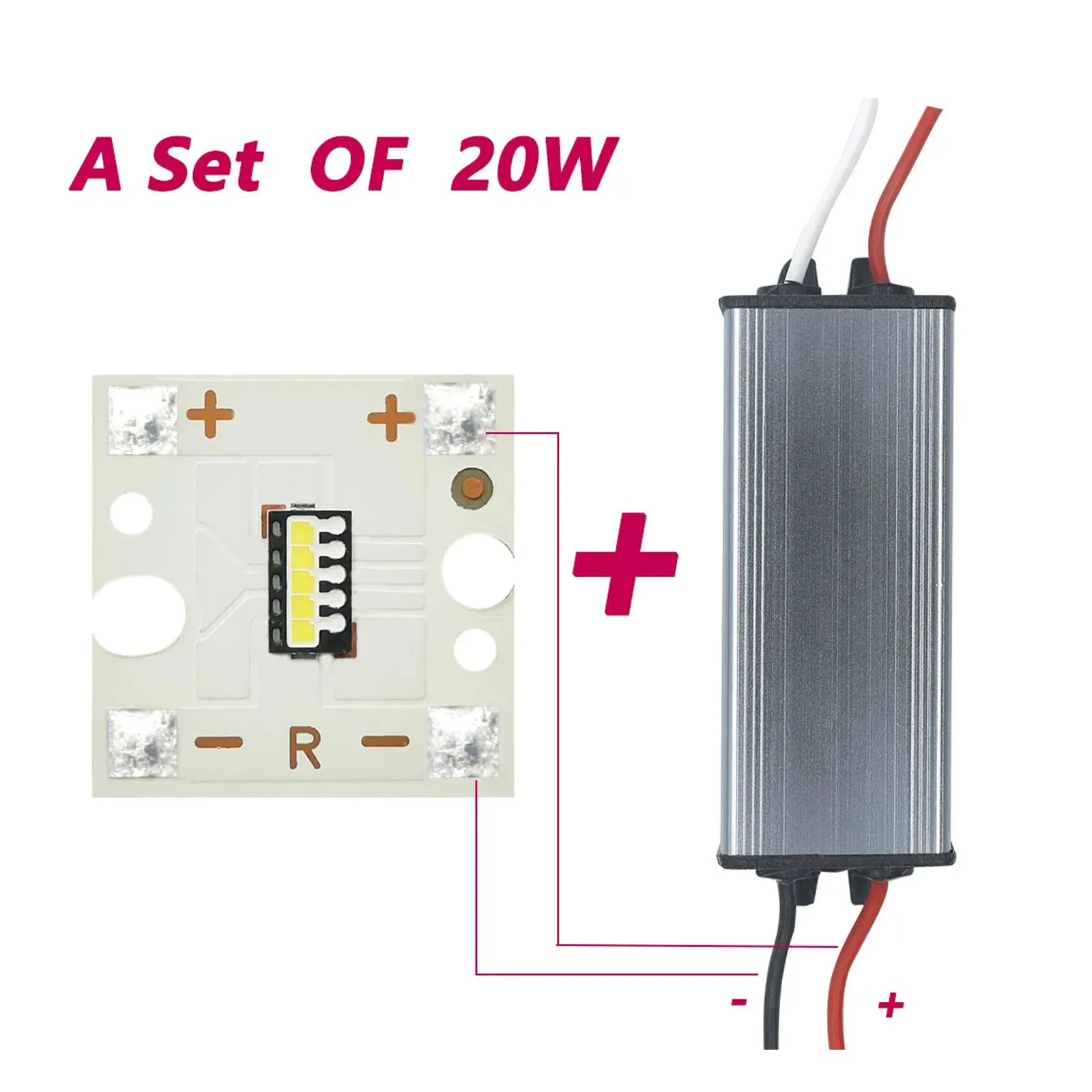 LED-Licht, 25 W, 20 W, 15 W, 6500 K, LED-Perlen, nur Chip oder Treiber, PCB-Lampensubstrat, Kupfer, für Kfz-Scheinwerfer, DIY-Scheinwerfer