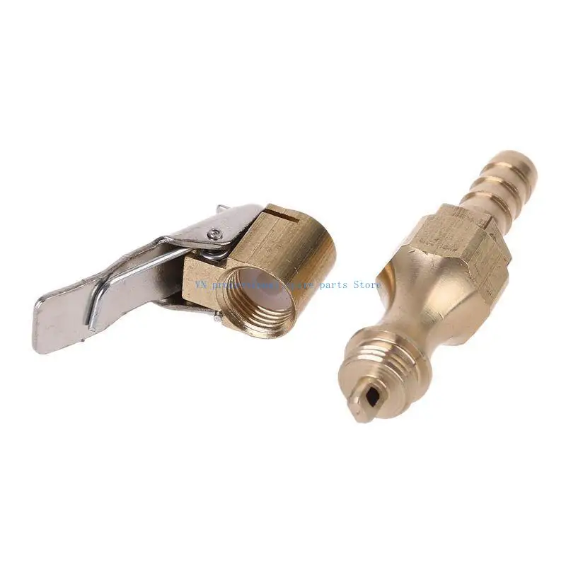 

41XA Car Tire Inflator Chuck Air Compressor Lock On Nozzle with 8mm Barb Clamp