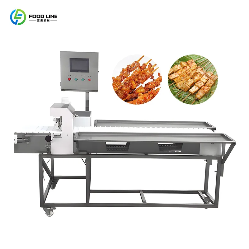 Máquina automática para fabricar brochetas de Kebab y pollo y ternera