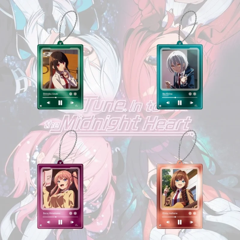 Tune In to the Midnight Heart Anime Acrylic Pendant Keychains Accessories Car Key Chain Key Ring Phone Bag Hanging Jewelry Gifts