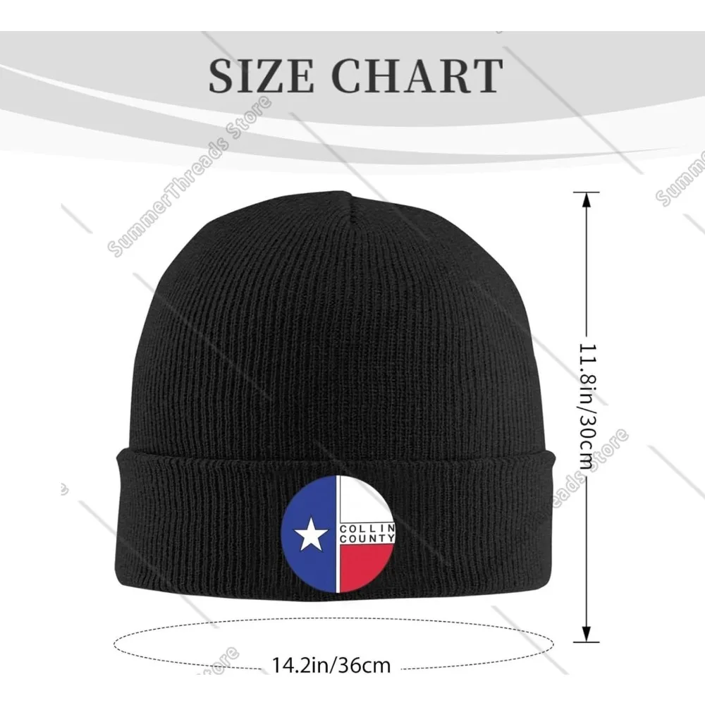 Seal of Collin County, Texas Beanie for Men Women Winter Knit Hats Cuffed Skull Cap Ski Hat