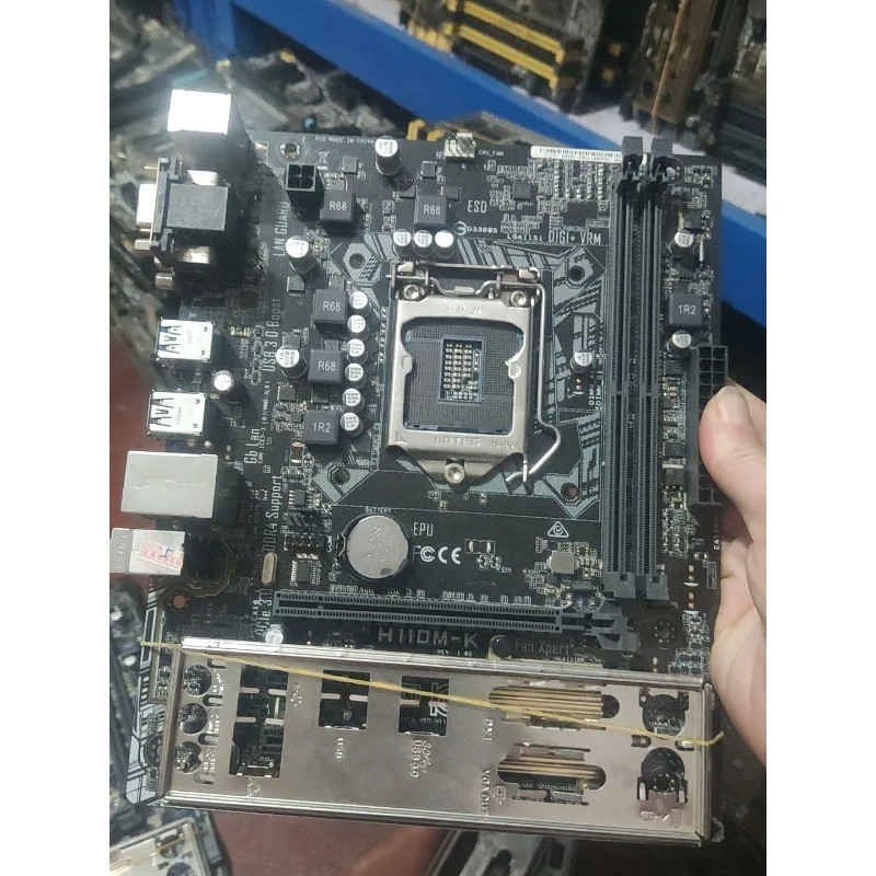 used for  ASUS H110M-F-K Used Board LGA1151 With I/O Shield Support 6th 7th Gen CPU DDR4 Micro ATX