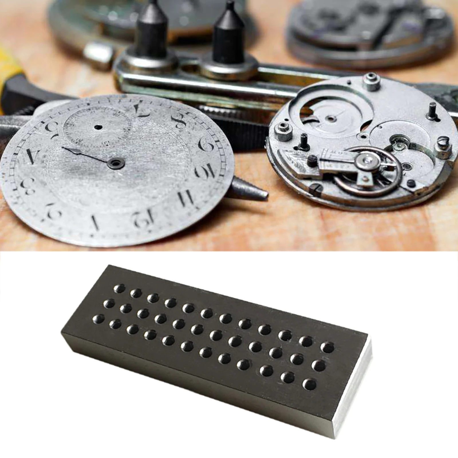 

36-отверстий, дырокол, инструмент для ремонта ювелиров, клепальный наконечник из нержавеющей стали, инструмент для часовщика, аксессуары для часов, инструменты для ремонта