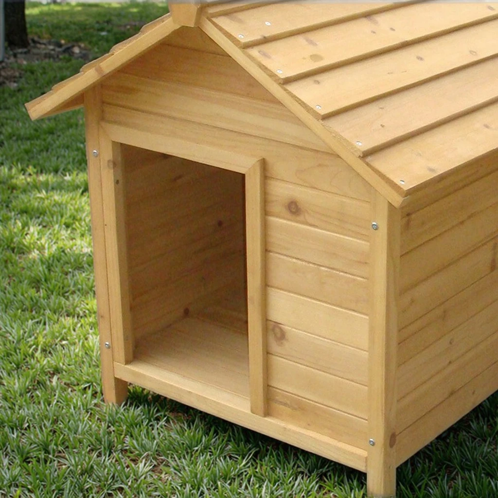 SDD005 Eco-Friendly Safety Durable Wooden Dog House With Gable Roof Outdoor/Indoor Kennel For Small Medium Dogs Pets Use