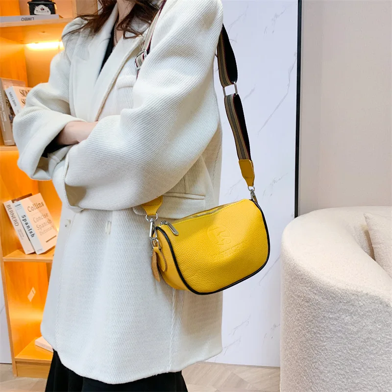 2023 new Fashion Leather Shoulder Bags for Women Large Capacity Adjustable Strap Crossbody Bag Female Portable Bag