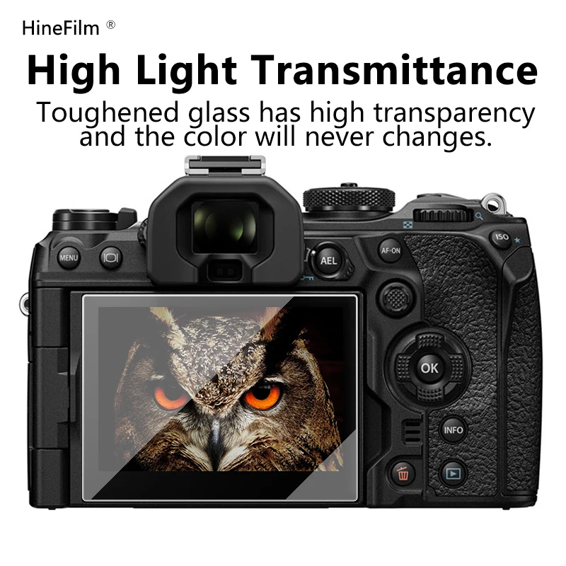 OM1 كاميرا الزجاج المقسى واقية الزجاج ذاتية اللصق لأوليمبوس OM-1 كاميرا معدات الحماية غطاء الفيلم