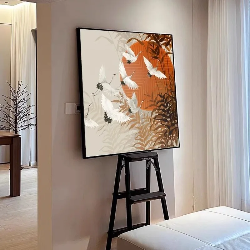 

Living room entrance decoration Chinese style dining room bedroom hanging painting high sense square mural