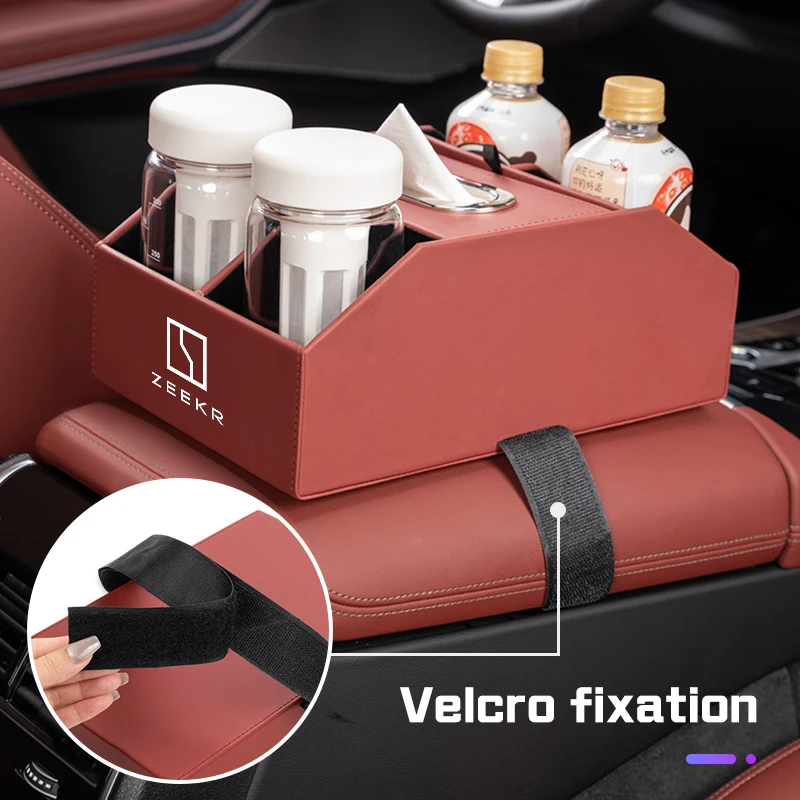

Car Armrest Storage Box For Zeekr 001 007 009 Krypton zeekr X 7X 2025 Auto Center Console Organizer Tissue Box Water Cup Holder