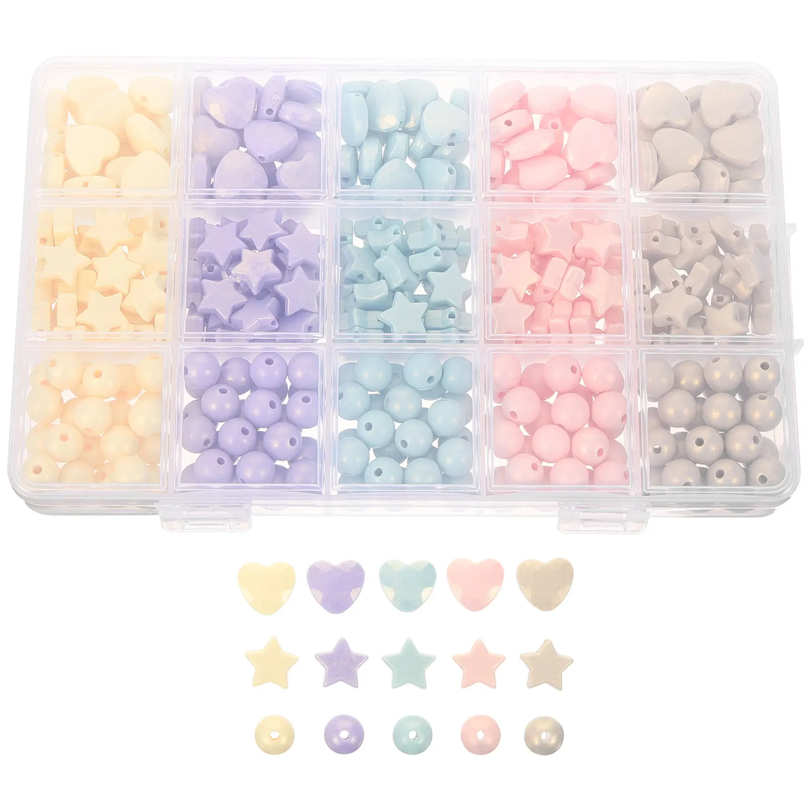 

1 Box Acrylic Beads Pre-Drilled DIY Spacer Beads for Jewelry Making Craft Supplies Bracelet Necklace Jewelry Making Kit