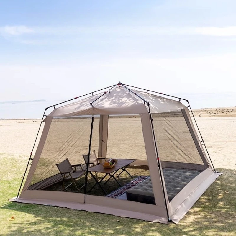 No outdoor automatic canopy tent camping seaside beach sun protection awning fishing rainstorm protection mosquito protection