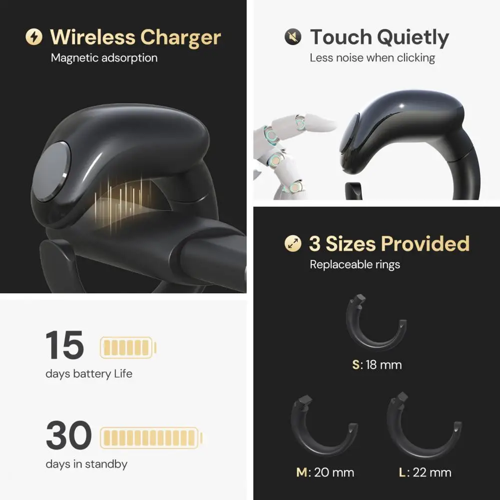 Waterproof 4 Digit Finger Counter Digital Finger Counter Ring with App Support for Prayer Reminder for Easy for On-the-go
