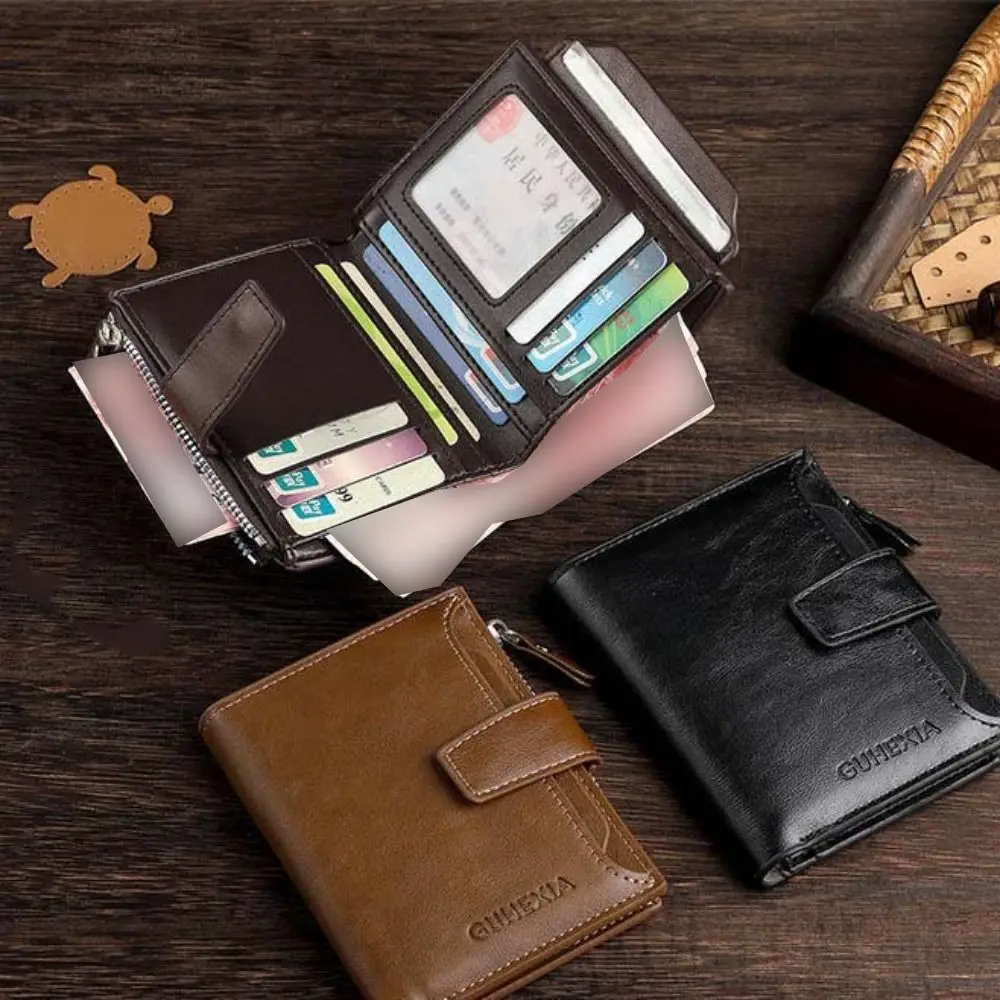 Креативный кошелек для мужчин, кошелек из искусственной кожи, брендовый сложенный кошелек, деловой клатч, кошелек для монет, большой вместительный держатель для удостоверений личности, путешествия