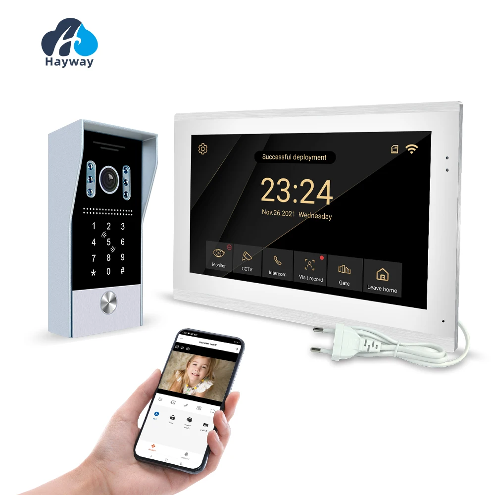 10 inch HD villa video intercom 1080P doorbell for home TUYA app wireless intercom call unlocking, etc