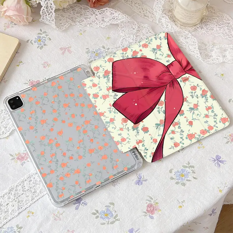 3+Y Fold Case With Pencil Holder For iPad A16 2025 11th Air11/13 IPad Mini6 8.3 Air3 10.5 Pro11 iPad 10.2 7/8/9 4/5th 10.9 10th